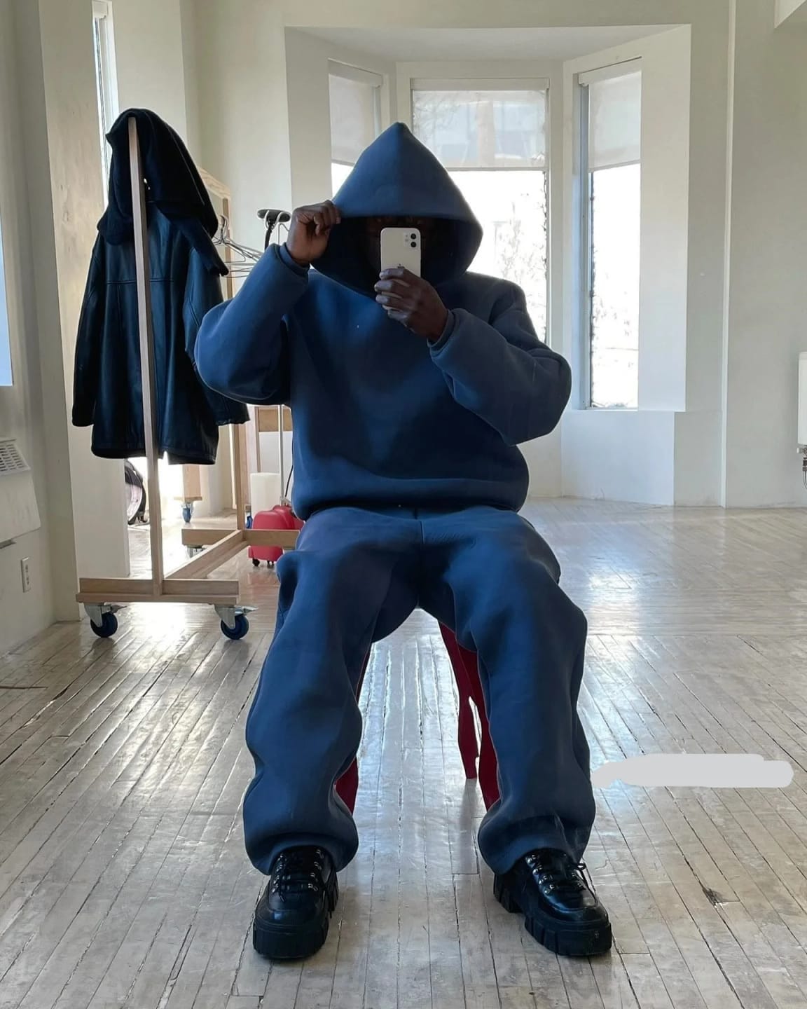 Ensemble bleu streetwear