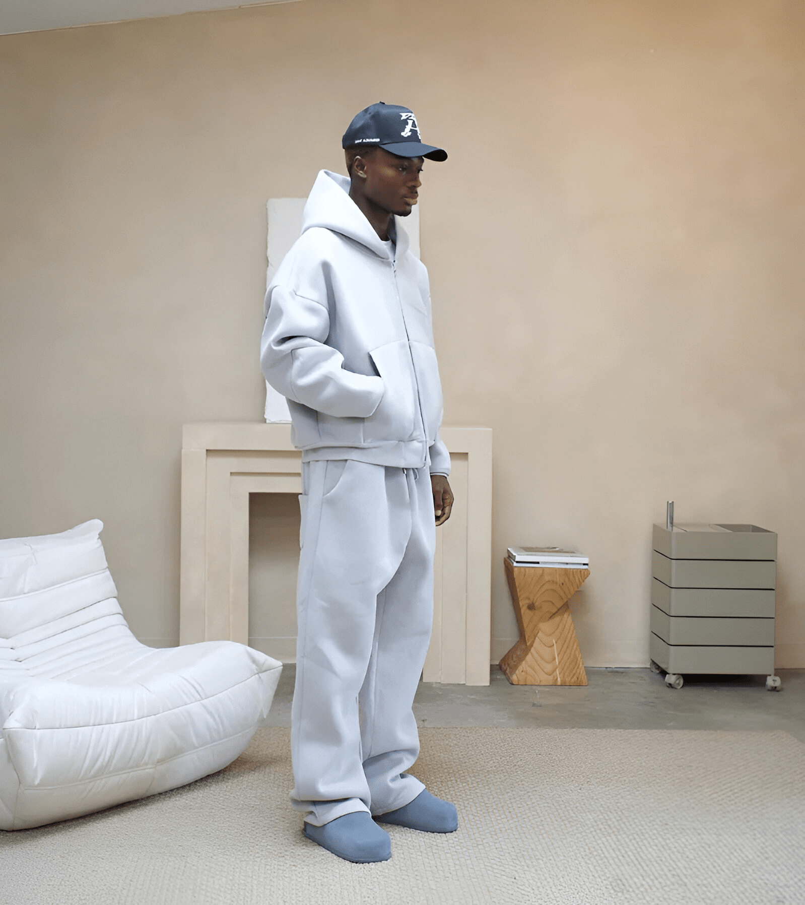 Ensemble Zip gris